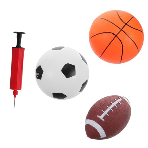 ERINGOGO Aufblasbares Basketballspielzeug Für Kleinkinder 3er-Pack Hüpfburg Aus PVC Mit Pumpe Outdoor-kindersport Für Jungen Und Mädchen von ERINGOGO