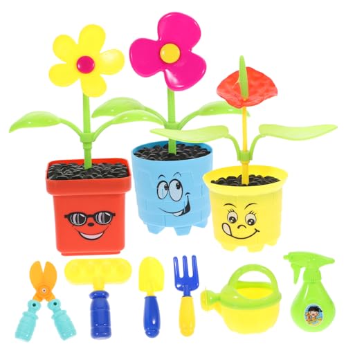 ERINGOGO 1 Satz Blumenspielzeug Kinderspielzeug Kidcraft-Spielset Spielzeuge pädagogisches Pflanzwerkzeug Werkzeuge zum Pflanzen von Babyblumen Puzzle Gießkanne Suite Blumenarrangement von ERINGOGO