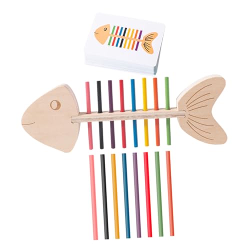 ERINGOGO 1 Set Fischgräten Paarungsspielzeug Kinderspielzeug Farb Und Formsortierspielzeug Farb Und Formsortierspielzeug Farbsensorik Sortierspielzeug Erkennungsspielzeug von ERINGOGO