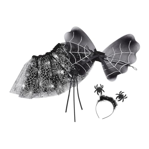 ERINGOGO 1 Set Halloween Flügel Für Kleine Mädchen Spinnenflügel Kleinkinderkostüme Halloween Zauberstäbe Kinderrock Kostümflügel Haarband Mädchenkostüm Cosplay Kleid Partyrock ERINGOGO 1 Set Halloween Flügel Für Kleine Mädchen Spinnenflügel Kleinkinderkostüme Halloween Zauberstäbe Kinderrock Kostümflügel Haarband Mädchenkostüm Cosplay Kleid Partyrock von ERINGOGO