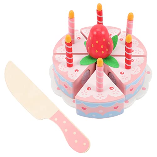 ERINGOGO 1 Set Holz Simulation Kuchen Küche Geburtstag Kuchen Modell Kuchen Schneiden Spielset von ERINGOGO