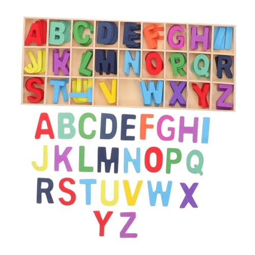 ERINGOGO 1 Set Holzbuchstaben Lernen Farberkennungs Buchstaben Puzzle Wiederverwendbares Lernalphabet Lernen Wiederverwendbares Lustiges Alphabet Puzzle Holzbuchstaben von ERINGOGO