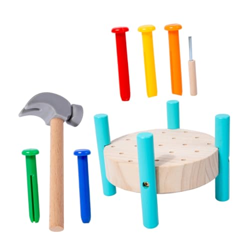 ERINGOGO 1 Set Klopfspielzeug Der Hammer Montessori Babyspielzeug Spielzeughammer Für Montessori Hammerspielzeug Babytischspielzeug Kinderhammer Kleinkind Montessori Kinderhämmerspielzeug von ERINGOGO