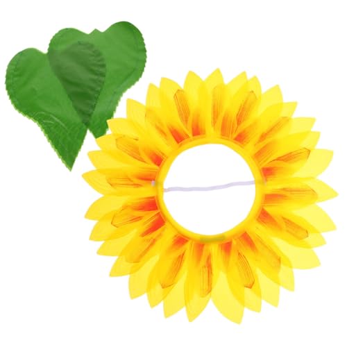 ERINGOGO 1 Set Lustige Sonnenblumenförmige Kopfbedeckung, Performance-kopfbedeckung, Blattförmige Handschuhe ERINGOGO 1 Set Lustige Sonnenblumenförmige Kopfbedeckung, Performance-kopfbedeckung, Blattförmige Handschuhe von ERINGOGO