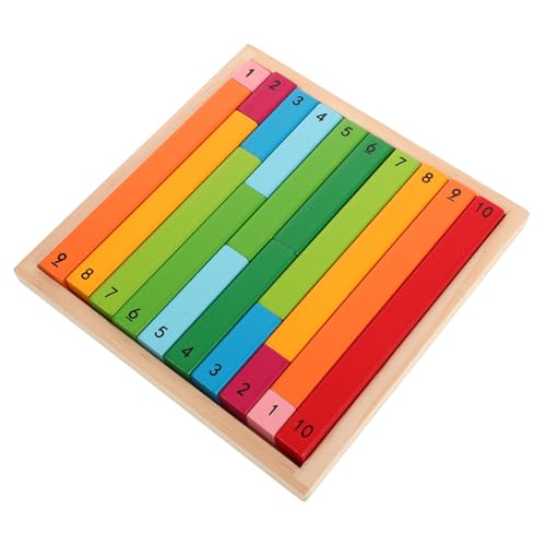 ERINGOGO Spielzeug Für Kleinkinder 1 Set Holzzählstäbe Zum Erlernen Mathematischer Fähigkeiten Pädagogische Mathematikwerkzeuge Dezimalstäbe Für Das Zentrum Der Früherziehung von ERINGOGO
