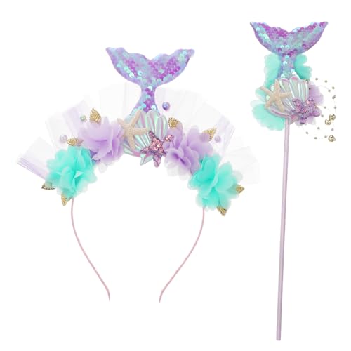 ERINGOGO 1 Set Meerjungfrau Stirnband Dämon Babyparty Dekorationen Festkostüme Meerjungfrau Geburtstagsparty Meerjungfrauenstäbe Meerjungfrauenparty Meerjungfrauenkostüm ERINGOGO 1 Set Meerjungfrau Stirnband Dämon Babyparty Dekorationen Festkostüme Meerjungfrau Geburtstagsparty Meerjungfrauenstäbe Meerjungfrauenparty Meerjungfrauenkostüm von ERINGOGO
