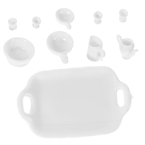 ERINGOGO 1 Set Mini Küchenutensilien Mini Tiny Häuser Ornamente Für Mädchen Kleine Häuser Kleine Hauszubehöre Für Puppenhäuser Geschirr Ornament Weißer Kunststoff von ERINGOGO