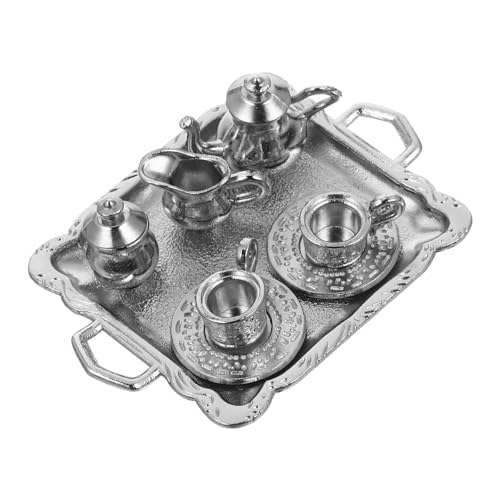 ERINGOGO Miniatur-teeservice Metall Puppenhaus Teetasse Realistisches Mini-küchenmodell Für Die Dekoration von ERINGOGO