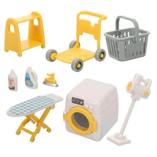 ERINGOGO 1 Set Mini Waschmaschine Für Mädchen DIY Miniaturmöbel Gabby Kleines Puppenhaus Realistisches Mini Anwendungsspielzeug Mini Waschmaschine Kognitives Haushaltsgeräte von ERINGOGO