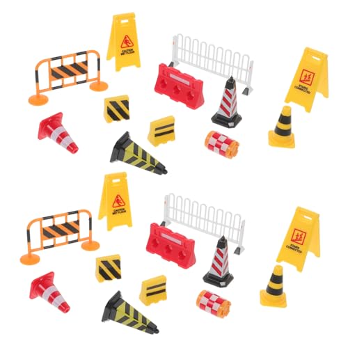 ERINGOGO 1 Set Mini-verkehrsschilder, Spielset, Kleine Verkehrssperren, Miniatur-straßenschilder von ERINGOGO