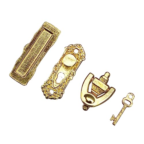 ERINGOGO Puppenhaus 1 Set Miniatur Tür Hardware Miniatur Schloss Ziehen Und Schlüssel Decor ERINGOGO Puppenhaus 1 Set Miniatur Tür Hardware Miniatur Schloss Ziehen Und Schlüssel Decor von ERINGOGO
