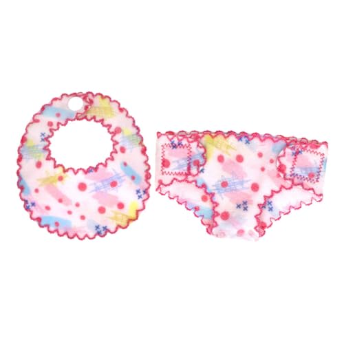ERINGOGO 1 Set Pretend Puppe Liefert Puppe Unterhose Tuch Puppe Zubehör Puppe Bib Höschen von ERINGOGO