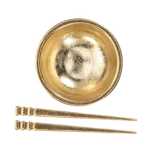 ERINGOGO 1 Set Puppe Puppen Schalen Puppen Miniatur Schalen Goldene Legierung von ERINGOGO