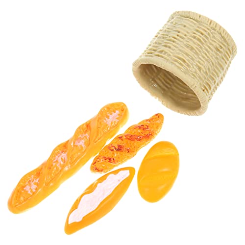 ERINGOGO 1 Set Puppenhaus Brot Dekorationsmodelle Ornamente Zum Basteln Spielzeughaus Ornamente Für Mini Lebensmittel Mini Frühstücksornament Puppenlebensmittel Miniaturbrot Mini von ERINGOGO