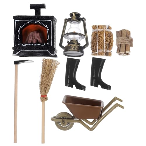 ERINGOGO 1 Set Puppenhaus Kamin Bauernhof Brennholzfiguren Dekoratives Kaminspielzeug Miniatur Puppenhauszubehör Kamin Miniatur Bauernhofspielzeug Kleine Bauernhof von ERINGOGO