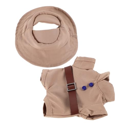 ERINGOGO 1 Set Puppenkleidung Puppendekor Puppenkostümzubehör Puppen Overall Puppen Ersatzkleidung Puppenkleidungszubehör Puppen Minikostüm Polyester Khaki von ERINGOGO