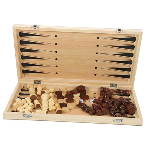 ERINGOGO 1 Set Schachspiel Schach Dame Kindergarten Anfänger Faltbares Lernspielzeug Holz Schachbrett DREI In Eins Schachbrett Klappschach Holz ERINGOGO 1 Set Schachspiel Schach Dame Kindergarten Anfänger Faltbares Lernspielzeug Holz Schachbrett DREI In Eins Schachbrett Klappschach Holz von ERINGOGO