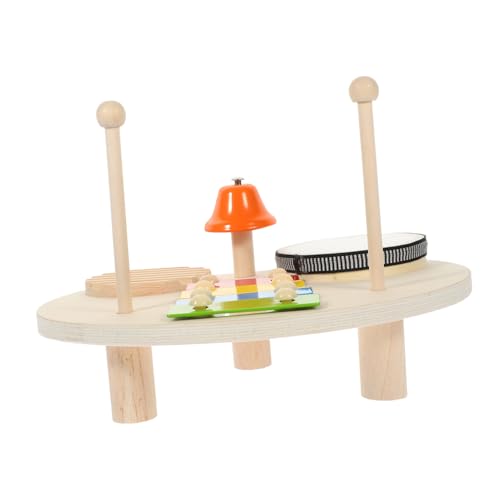 ERINGOGO 1 Set Schlaginstrument Spieltisch Instrumente Spieltisch Für Xylophon Musiktisch Schlagzeug Pädagogisches Schlagwerk Trommel Holz Und Eisenglocken von ERINGOGO