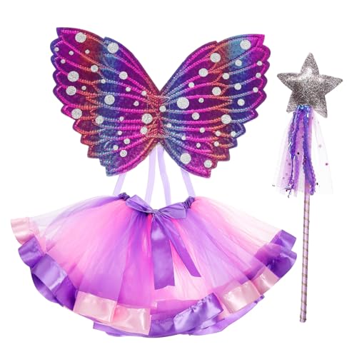 ERINGOGO 1 Set Schmetterlingsflügel Stoffset Feenflügel Für Mädchen Flügel Kostüm Kleid Schmetterlingsflügel Anzug Kostüm Mädchen Schmetterling Kostüm Flügel Schmetterling Kostüm von ERINGOGO