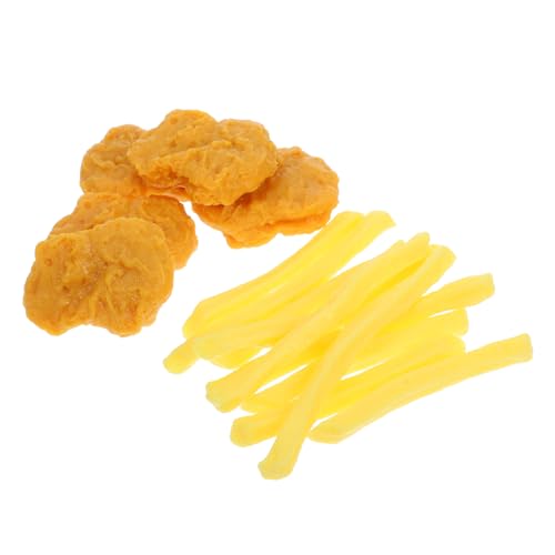 ERINGOGO 15pcs Kompakte Französisch Frites Chicken Nuggets Gefälschte Huhn Spielzeug Hause Tischdekoration Für Party von ERINGOGO