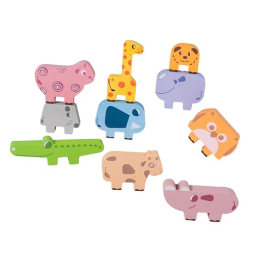 ERINGOGO 1 Set Tier Zum Stapeln Feinmotorik Kleinkindspielzeug Kinderspielzeug Konstruktionsspielzeug Stammspielzeug Kognitives Cartoon Förmige Blöcke Kleinkindspielzeug Aus von ERINGOGO