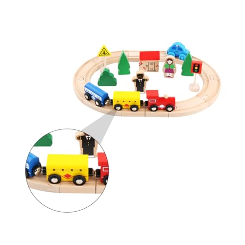 ERINGOGO 1 Set Track Zug Kleinkind Puzzle Puzzles Pädagogisches Puzzle Holz Bunte Holz von ERINGOGO
