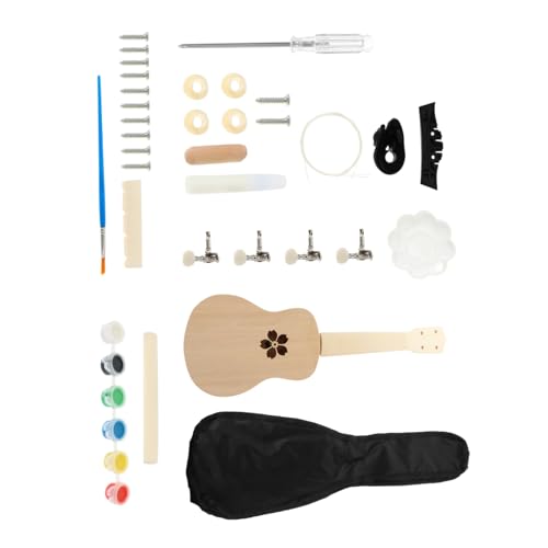ERINGOGO 1 Set Ukulelen Materialpaket DIY Ukulelen Kit Ukulelen DIY Kit Ukulelen Material Kit Ukulelen Zubehör Kit Ukulelen Bausatz Handgefertigtes Ukulelen Kit Stellen Sie Ihr von ERINGOGO