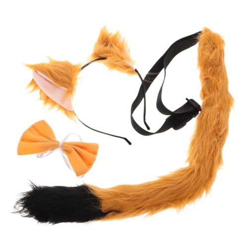 ERINGOGO 1 Set -fuchsohren-stirnband, Fliege, set, Fuchsohr-kopfbedeckung, Tierkostüm-zubehör Für Halloween, Cosplay-partys ERINGOGO 1 Set -fuchsohren-stirnband, Fliege, set, Fuchsohr-kopfbedeckung, Tierkostüm-zubehör Für Halloween, Cosplay-partys von ERINGOGO