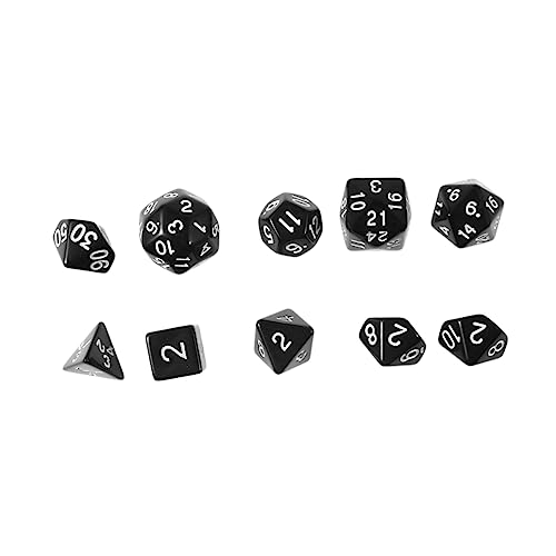 ERINGOGO 1 Stück Brettspiele Facettenreiche Würfel Digitale Würfel Black von ERINGOGO