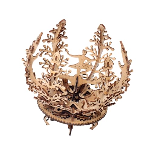 ERINGOGO 1 Stück DIY Holzpuzzle Modell Blumen Mädchen Kreatives Bastelspielzeug für Erwachsene für Dekoration im Wohnzimmer oder Dem Tisch von ERINGOGO