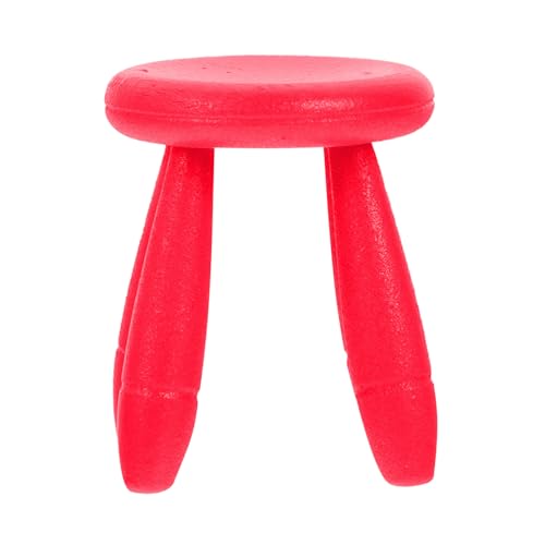 ERINGOGO 1 Stück Hocker-Modell Miniature Furniture Miniature Stool Decoration Miniature Lovely Stool Mini-Szenendekor Mini-Haushocker Mini-Hausverzierung Miniatur-Szenenhocker Plastik rot von ERINGOGO