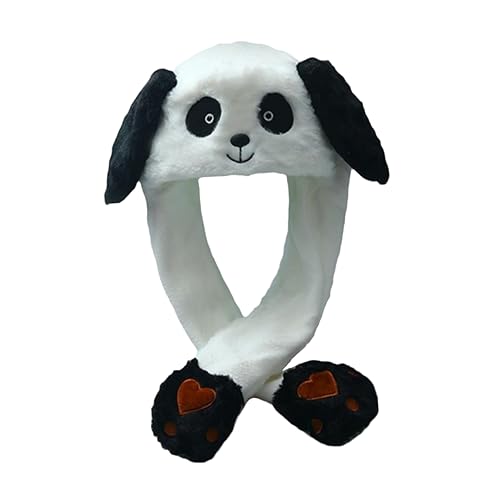 ERINGOGO 1pc Spaß Ohr Springen Hut Plüsch Panda Moving Ohren Hut Für Jungen Und Mädchen Party Karneval Kostüme von ERINGOGO