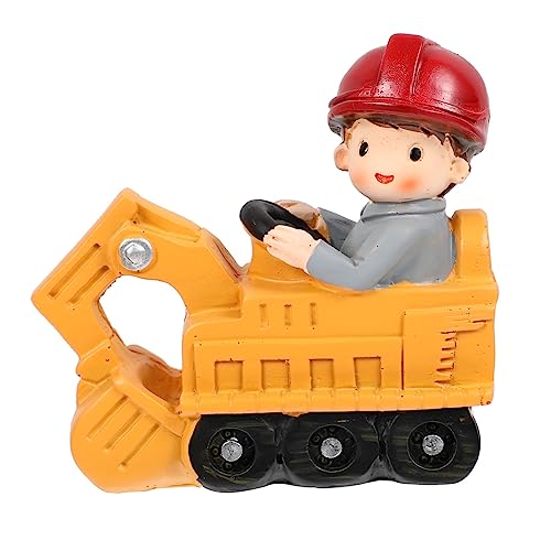 ERINGOGO 1 Stück Kreativer Bagger Tortendeko für Lustiger Kuchen Topper Geburtstagsfeiern Kinderfeste und Themenpartys Entzückendes Design für Fantasievolle Dekoration Micro von ERINGOGO