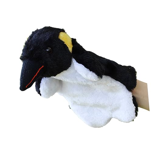 ERINGOGO 1 Stück Kreatives Cartoon Pinguin Handpuppen Niedliche Plüsch Handpuppen für Geschichtenerzählen und Kindergartenaktivitäten Fördert Kreativität und Kommunikationsfähigkeiten für von ERINGOGO