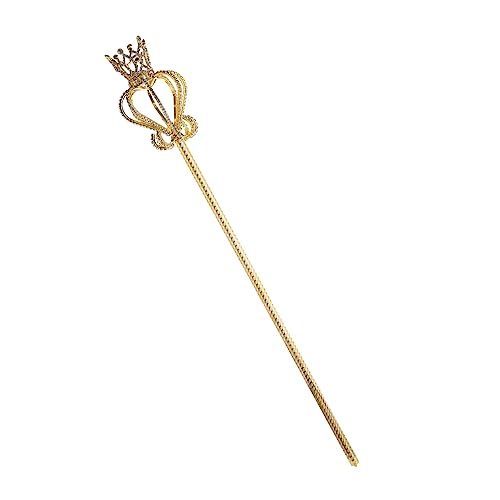 ERINGOGO 1 Stück Kronen faschingsaccessoires Fasching Accessoires Party Decoration Accessoires Fasching Party Accessoires Krone Zauberstab Kleiderstock Mode-Fee- Bohren Golden von ERINGOGO