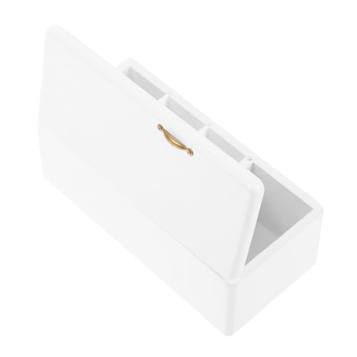ERINGOGO 1 Stück Mini-Kühlschrank-Modell für kinderspielzeug spielzeuge für puppenstubenmöbel hühner Mini Kühlschrank Miniaturmöbel Hölzern Weiß von ERINGOGO