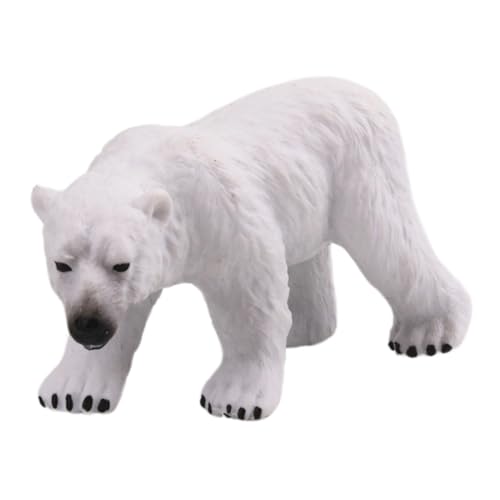 ERINGOGO 1 Stück Polar Bear Modell Figurine aus Kunststoff Lebensnahe Dekoration für Zuhause und Büro für Familie und Freunde Weihnachtsdekorationen und Lernspielzeug von ERINGOGO