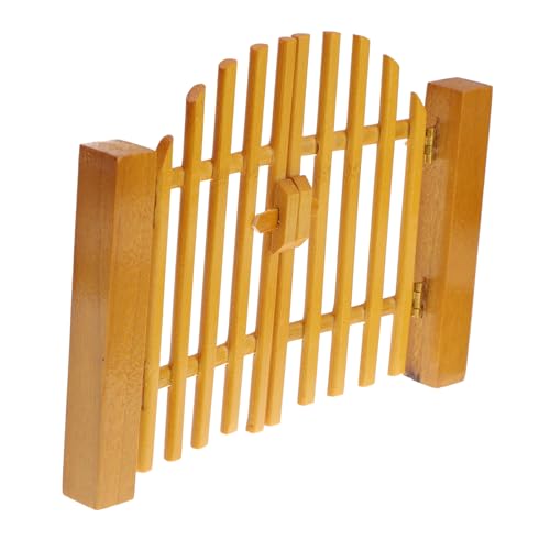 ERINGOGO 1 Stück Simulationsornamente aus Holztüren Garage Hardware Zu für kinderspielzeug tortendeko Einschulung Modell aus Holz Mini-Holzmöbel hölzern Yellow von ERINGOGO