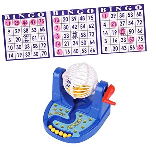 ERINGOGO 1 Stück Simuliertes Bingo Glücksmaschine Brettspiel für Jahren Blau Fördert Kreativität und Praktische Fähigkeiten Leicht Verständliche Anleitung von ERINGOGO