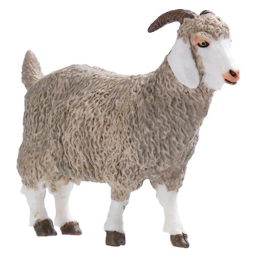 ERINGOGO 1 Stück Simuliertes Wildtier Schaf Modell Lebensechtes Angora Ziegenornament für Bauernhof Szenen Dekoration von ERINGOGO