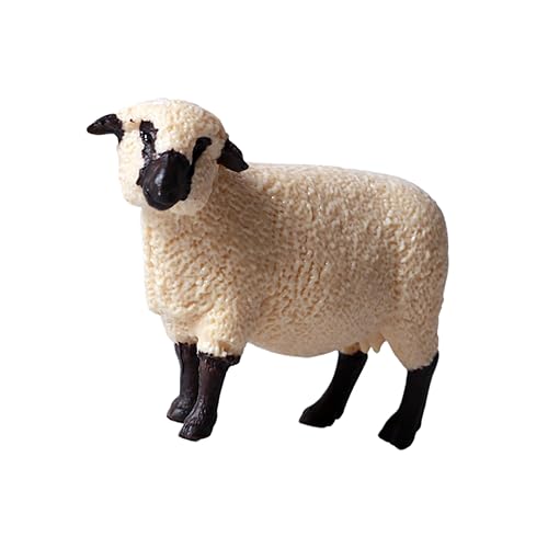 ERINGOGO 1stück Schaf Kunststoff Dekoratives Tierornament Für Mädchen Schaf Figur Für Kinderzimmer Echtistische Simulation Für Kreative Deko von ERINGOGO