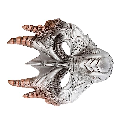 ERINGOGO 1 Stück tierische Drachenmaske Party Halloween beängstigend Kostüm Drachenmaske Silver von ERINGOGO