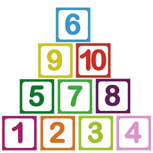 ERINGOGO 10 Blatt Digitale Bodenaufkleber Spiele Spielaufkleber Aufkleber Nummer Himmel Und Matte Schild Bodennummernaufkleber Dis Nummer Bodenaufkleber Brett von ERINGOGO