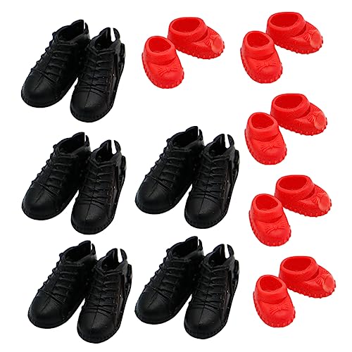 ERINGOGO 10 Paar Ornamente Zum Basteln Mini Laufschuh Ornament Spielzeughaus Mikro Landschafts Requisiten Kleine Schuhdekorationen Puppenhaus Zubehör Miniatur Figur Schuh von ERINGOGO