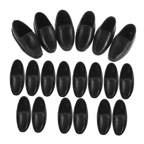 ERINGOGO 10 Paare Miniatur Puppenschuhe aus Robustem Material Stilvolle Vintage Designs Glatte Kanten Dekoration für Prinzenpuppen für Puppenkostüme und Puppenhaus Zubehör von ERINGOGO