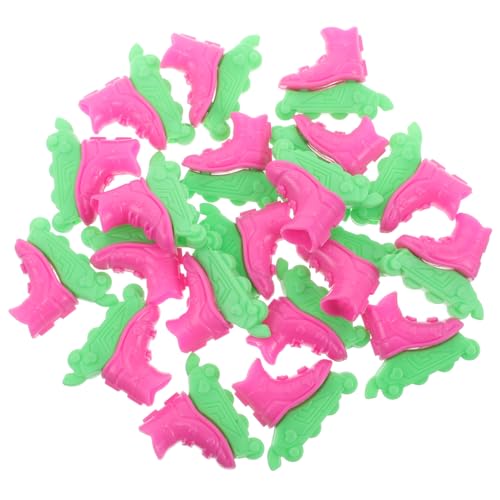 ERINGOGO 10 Paare Rollschuhe für Puppen Miniaturspielzeug Mini-Rollschuhe für Puppe Rollschuh Mini Puppen-Skating-Werkzeug Zubehör für die Puppenherstellung Miniaturmodell Plastik von ERINGOGO