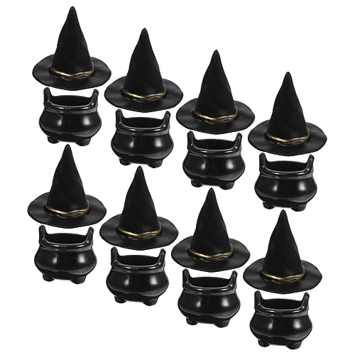 ERINGOGO 10 Sätze Teiliges Halloween Miniatur und Hexenhut Dekorative Puppenhaus Miniaturen Leichte DIY Landschaftsfiguren für Festliche Halloween Dekorationen von ERINGOGO