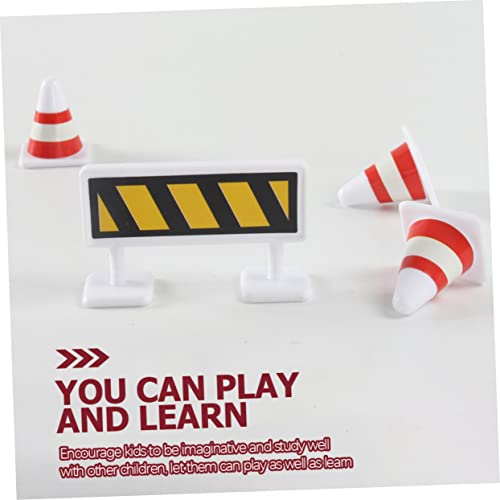 ERINGOGO 10 Sätze Teiliges Verkehrsschild Miniatur Straßensperren und Farbenfrohe Lernspielzeuge für Leicht Langlebig für Frühe Verkehrsbildung und Interaktives von ERINGOGO