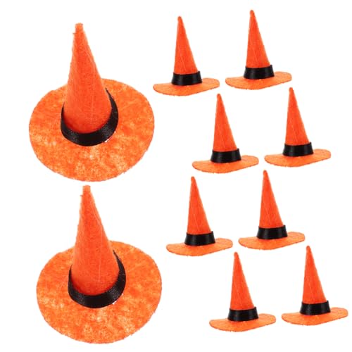 ERINGOGO 10 Stck. Elf Hut Zwerg Hexenhut Kleiner Hexenhut Miniaturhüte Hexenhüte Aus Filz Für Halloween-partys Hexenkostüm Halloween-filzhut Minihüte Zum Basteln Filzstoff Orange ERINGOGO 10 Stck. Elf Hut Zwerg Hexenhut Kleiner Hexenhut Miniaturhüte Hexenhüte Aus Filz Für Halloween-partys Hexenkostüm Halloween-filzhut Minihüte Zum Basteln Filzstoff Orange von ERINGOGO
