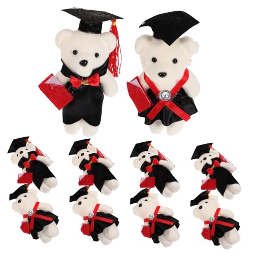 ERINGOGO 10 Stück Bärenpuppen Ornament Winziges Abschluss Plüschtier Bärenverzierungen Für Blumensträuße Mini Abschlussbär Abschlussbär Abschlussbär Abschlussbären Vliesstoff von ERINGOGO